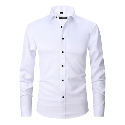 Wrinkle-Free Stretch Shirt | Men's Slim Fit Dress Shirt 1