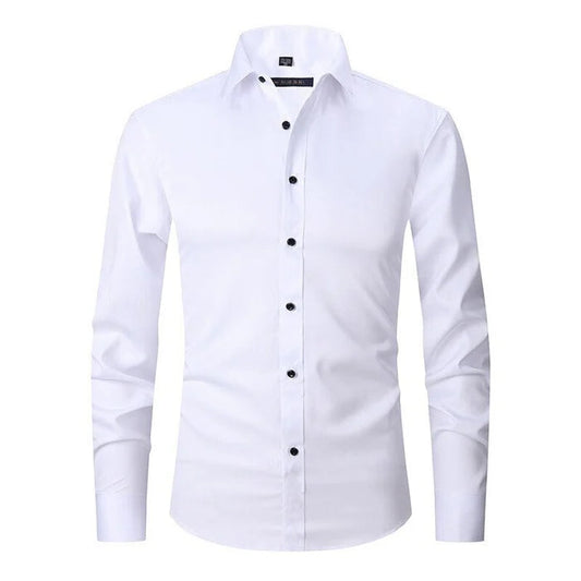 Wrinkle-Free Stretch Shirt | Men's Slim Fit Dress Shirt 1