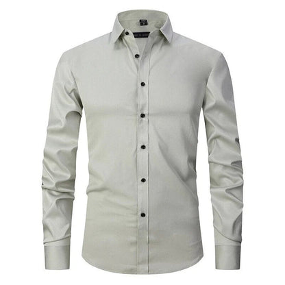 Wrinkle-Free Stretch Shirt | Men's Slim Fit Dress Shirt 11