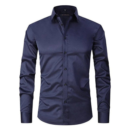 Wrinkle-Free Stretch Shirt | Men's Slim Fit Dress Shirt 4