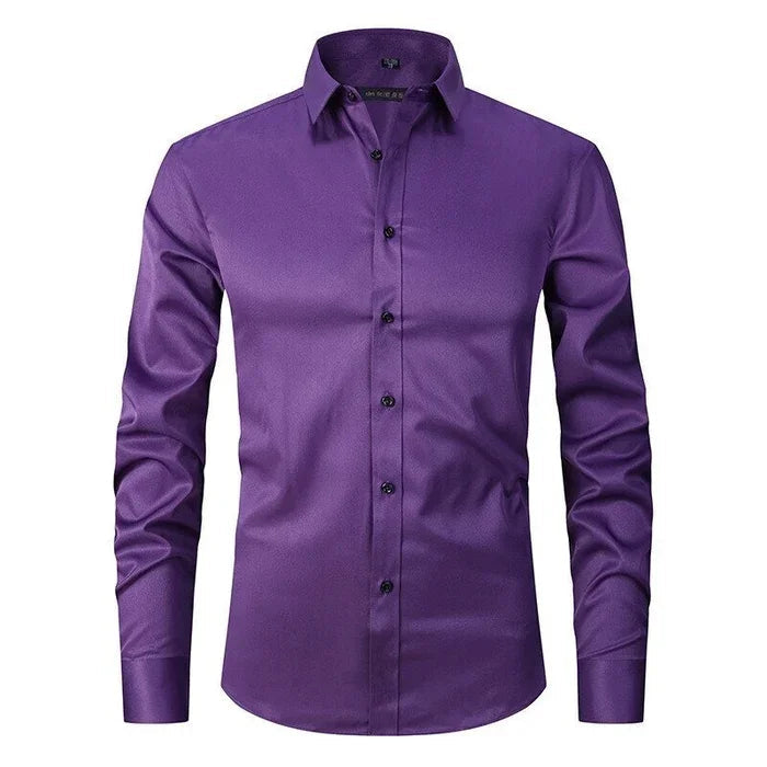 Wrinkle-Free Stretch Shirt | Men's Slim Fit Dress Shirt 5