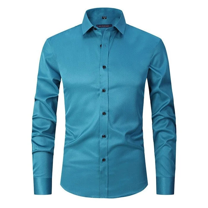 Wrinkle-Free Stretch Shirt | Men's Slim Fit Dress Shirt 6