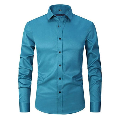 Wrinkle-Free Stretch Shirt | Men's Slim Fit Dress Shirt 6
