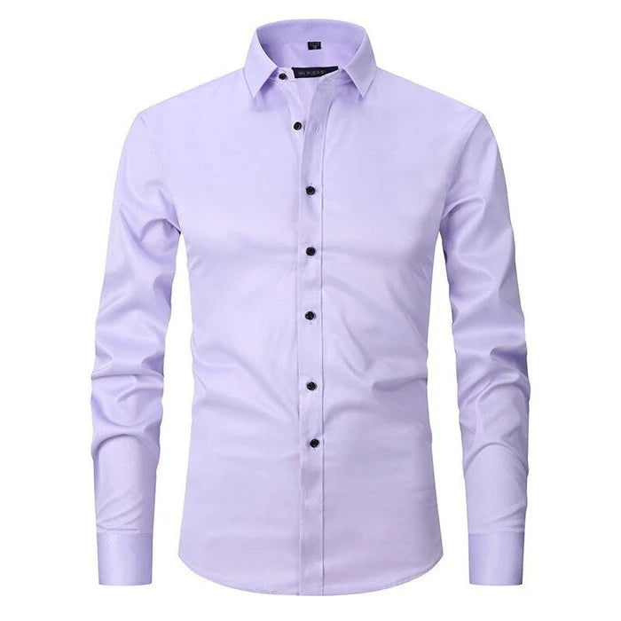 Wrinkle-Free Stretch Shirt | Men's Slim Fit Dress Shirt 7