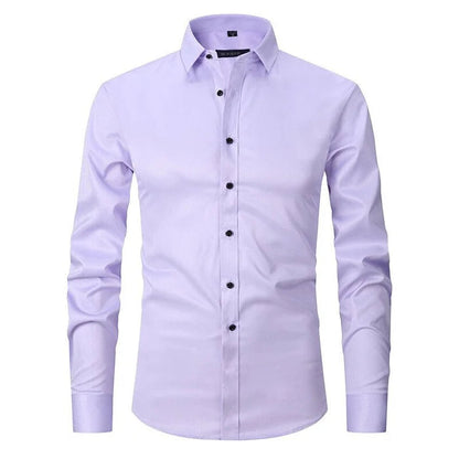 Wrinkle-Free Stretch Shirt | Men's Slim Fit Dress Shirt 7