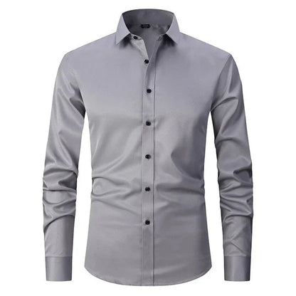 Wrinkle-Free Stretch Shirt | Men's Slim Fit Dress Shirt 9