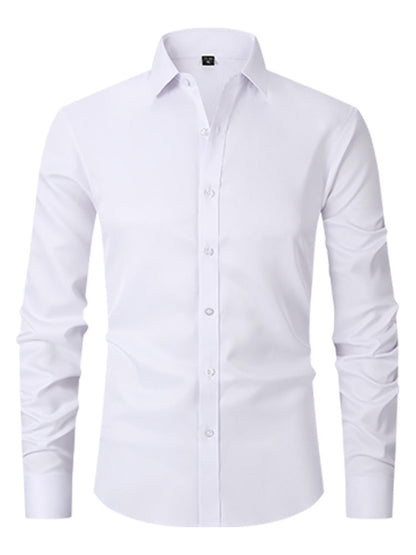 Wrinkle-Free Stretch Shirt | Men's Slim Fit Dress Shirt 10