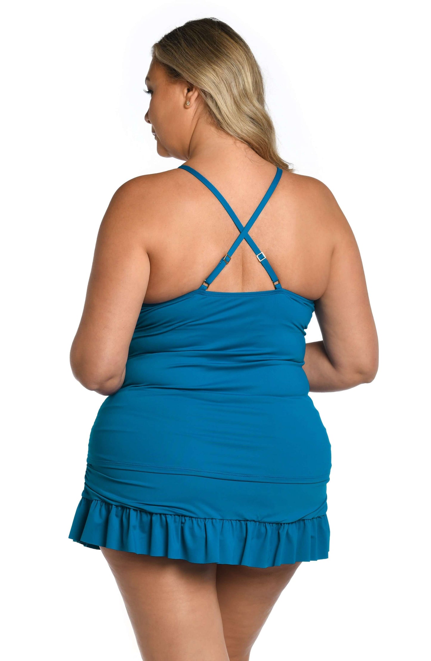 Island Goddess High Neck Keyhole Tankini Top