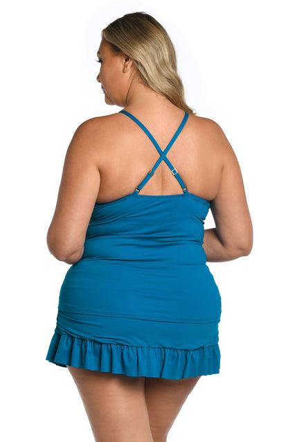 Island Goddess High Neck Keyhole Tankini Top