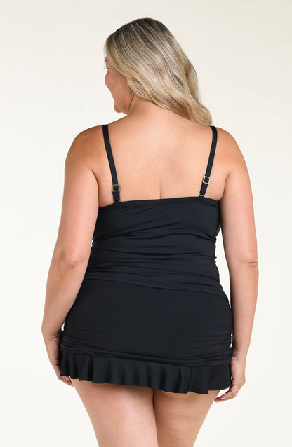 Island Goddess Ruffle Bandeau Tankini Top