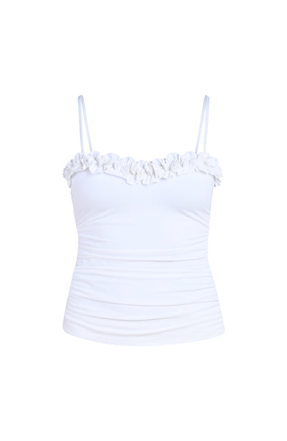 Island Goddess Ruffle Bandeau Tankini Top