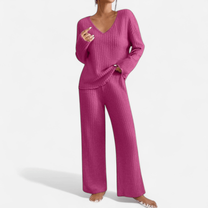 Kathy V-Neck Knit Set | Women's Outfit for Casual Wear 10