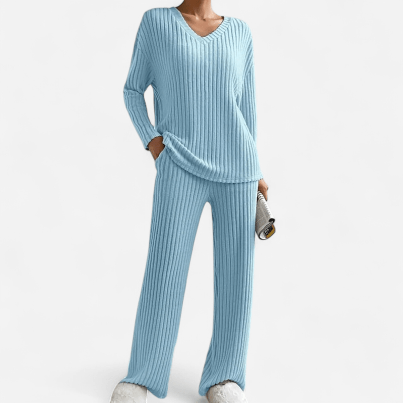 Kathy V-Neck Knit Set | Women's Outfit for Casual Wear 11