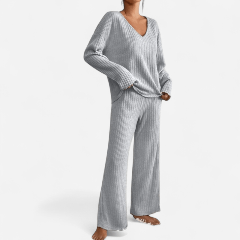 Kathy V-Neck Knit Set | Women's Outfit for Casual Wear 12