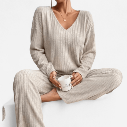 Kathy V-Neck Knit Set | Women's Outfit for Casual Wear 2