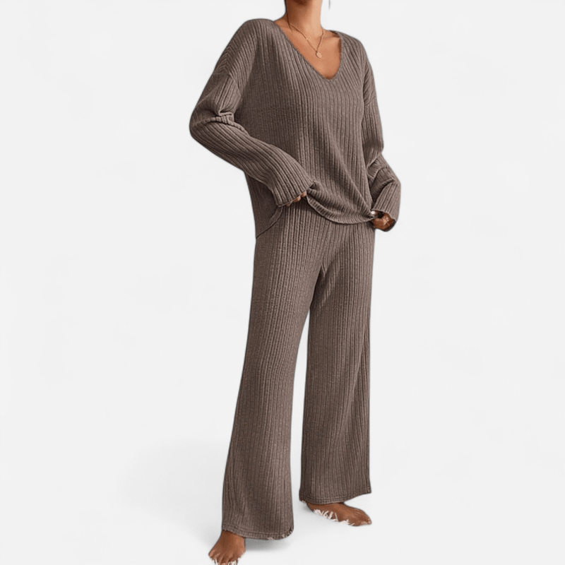 Kathy V-Neck Knit Set | Women's Outfit for Casual Wear 3