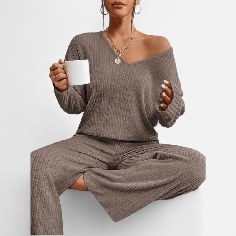 Kathy V-Neck Knit Set | Women's Outfit for Casual Wear 6
