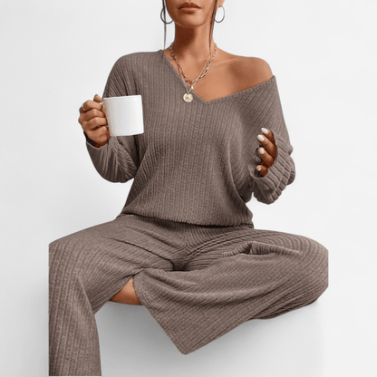 Kathy V-Neck Knit Set | Women's Outfit for Casual Wear 6