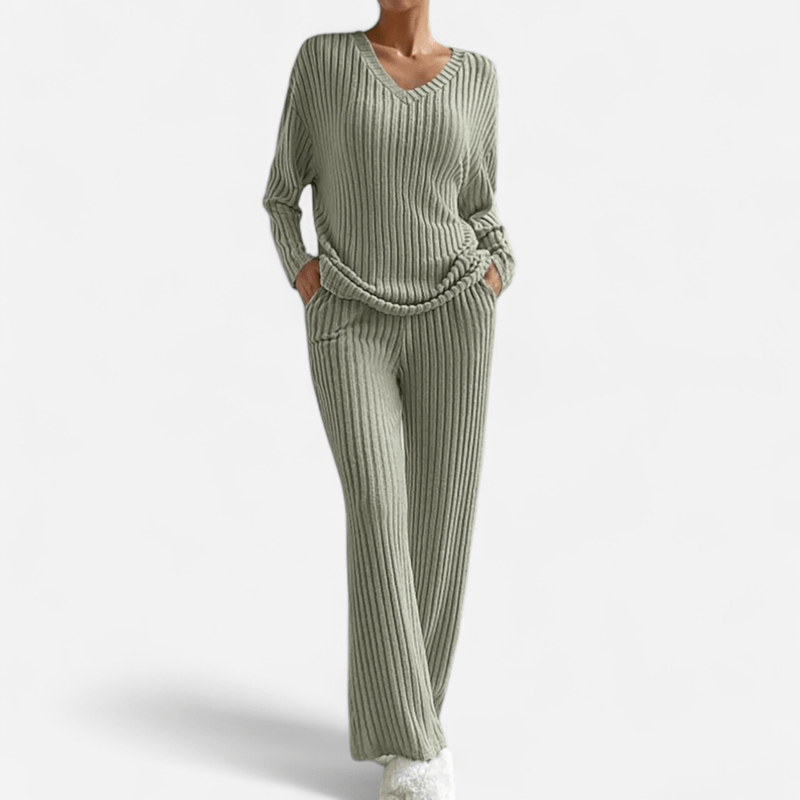 Kathy V-Neck Knit Set | Women's Outfit for Casual Wear 9