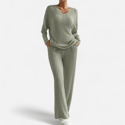 Kathy V-Neck Knit Set | Women's Outfit for Casual Wear 9