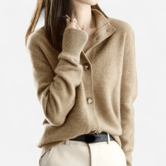 Laure | Women's Black Cashmere Cardigan for Timeless Elegance 0