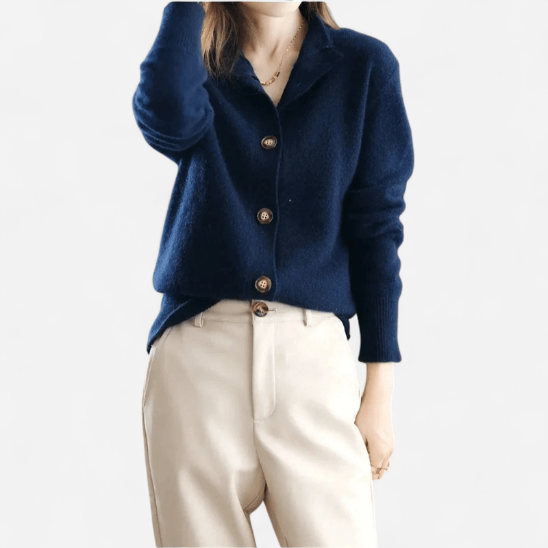Laure | Women's Black Cashmere Cardigan for Timeless Elegance 7