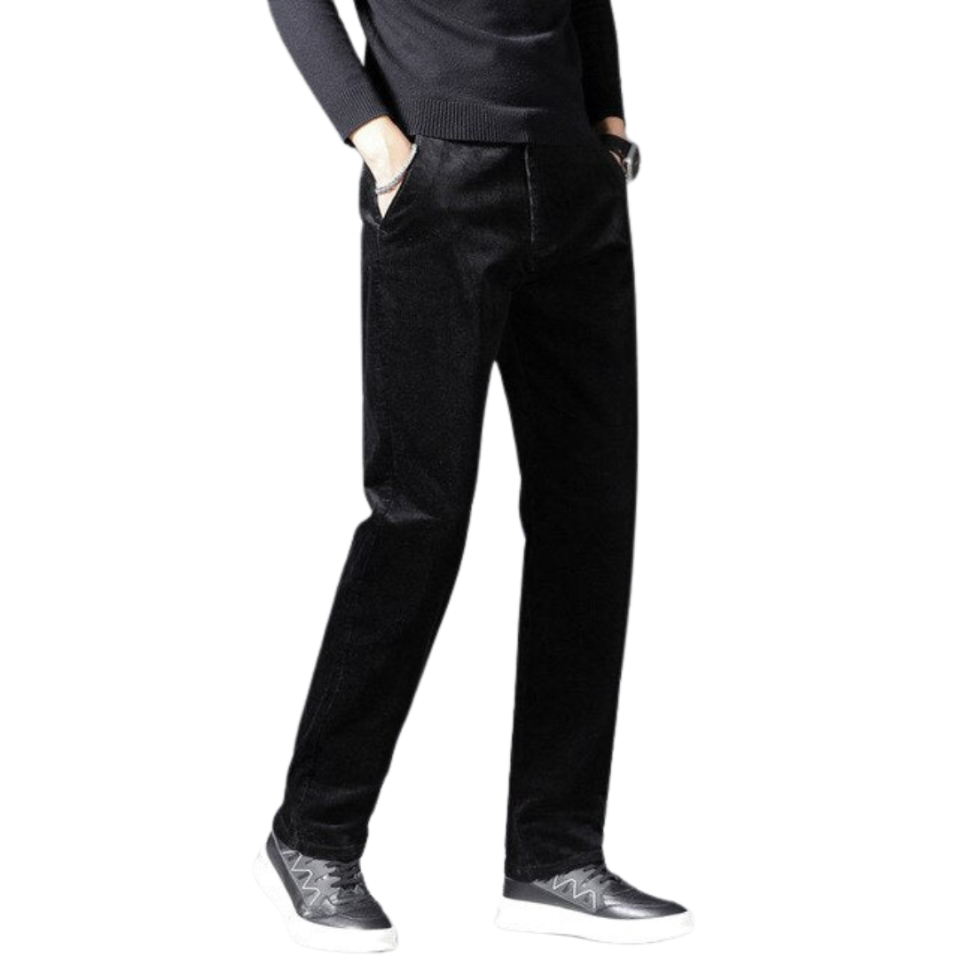Lenoir Velvet Pants | Elegant Medium Waist Everyday Wear 1