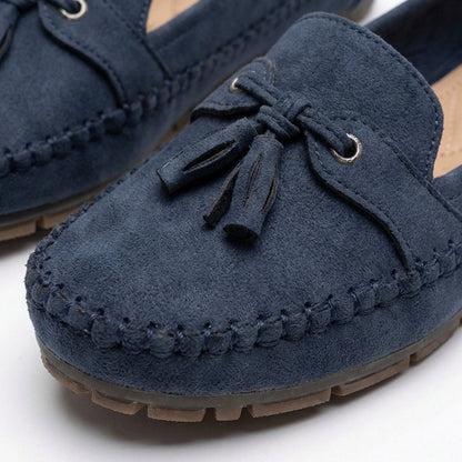 Luna | Women's Loafers with Decorative Tassels and Visible Stitching | Casual