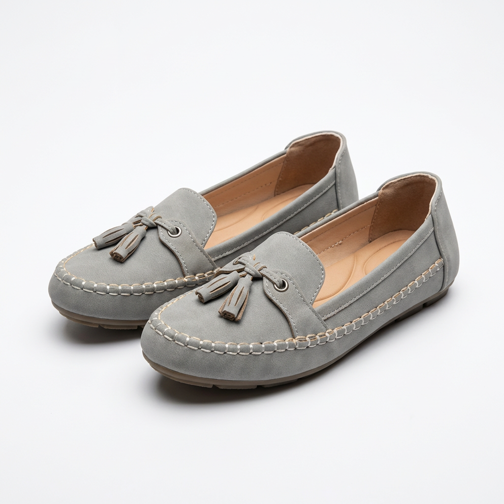 Luna | Women's Loafers with Decorative Tassels and Visible Stitching | Casual