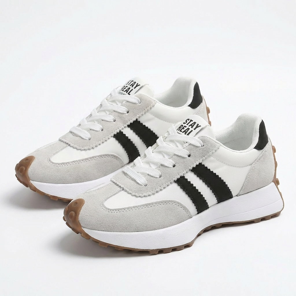 Luna | Women's Sneakers with Side Stripes and Platform Sole | Sporty