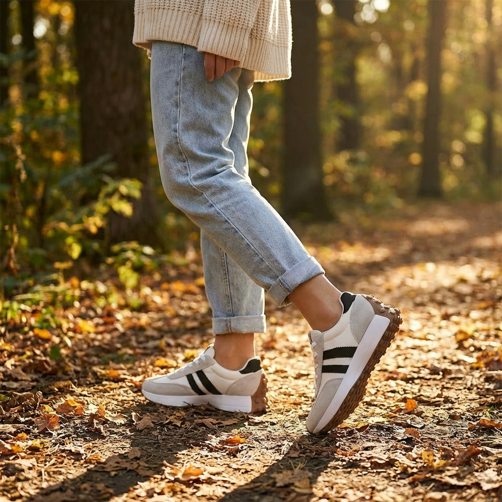 Luna | Women's Sneakers with Side Stripes and Platform Sole | Sporty