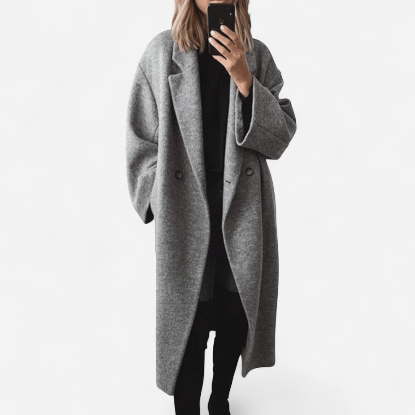 Margot | Oversized Gray Statement Coat 0