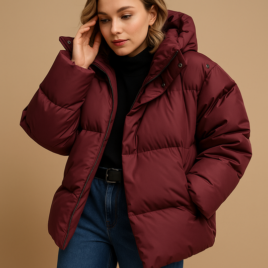 Marije Puffer Jacket Women | Lightweight Hooded Coat 0