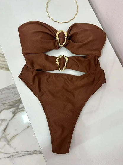 Elegant Swimwear | One Piece Swimsuit with Cut-Out Design | Flattering Style for Beach Confidence 8