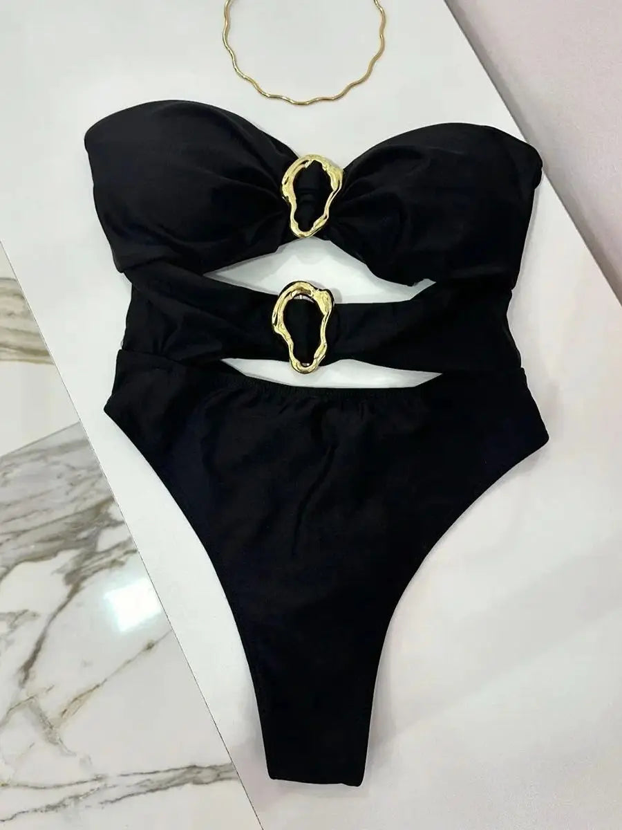 Elegant Swimwear | One Piece Swimsuit with Cut-Out Design | Flattering Style for Beach Confidence 3