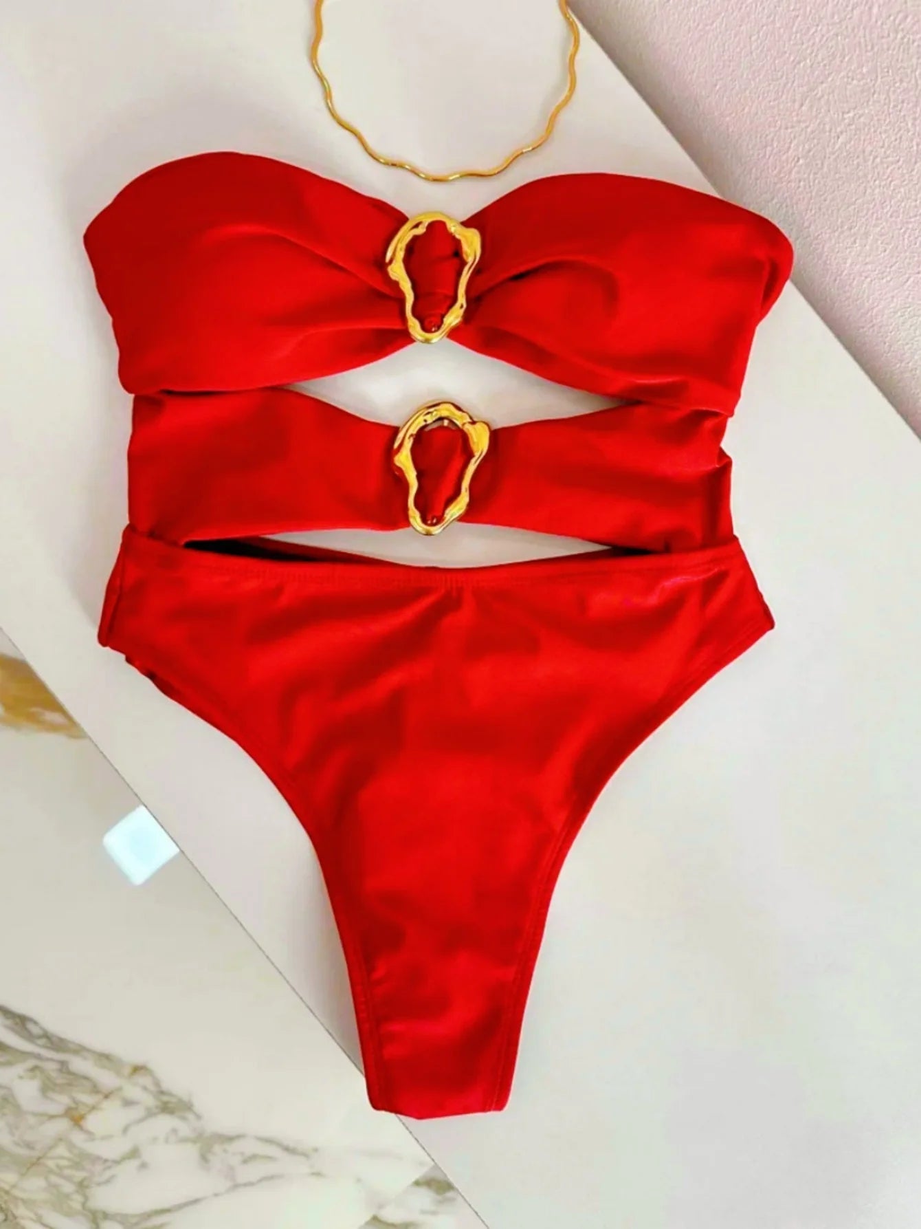 Elegant Swimwear | One Piece Swimsuit with Cut-Out Design | Flattering Style for Beach Confidence 6