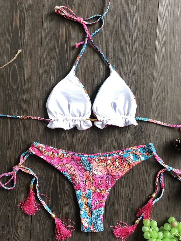 Marivelle™ - Adjustable String Triangle Bikini Set