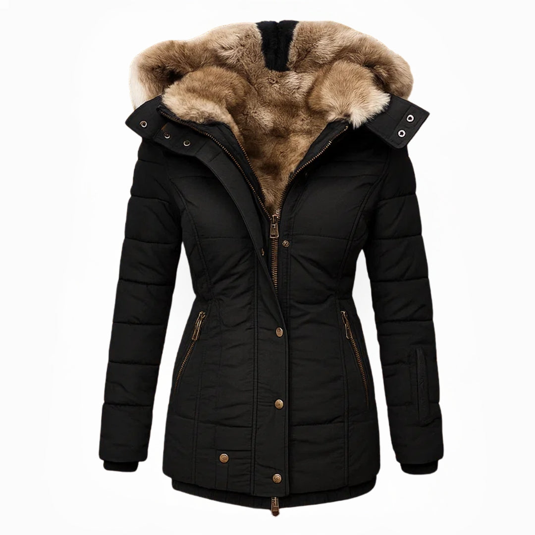 Mia | Elegant Fitted Faux Fur Winter Coat for Women 0