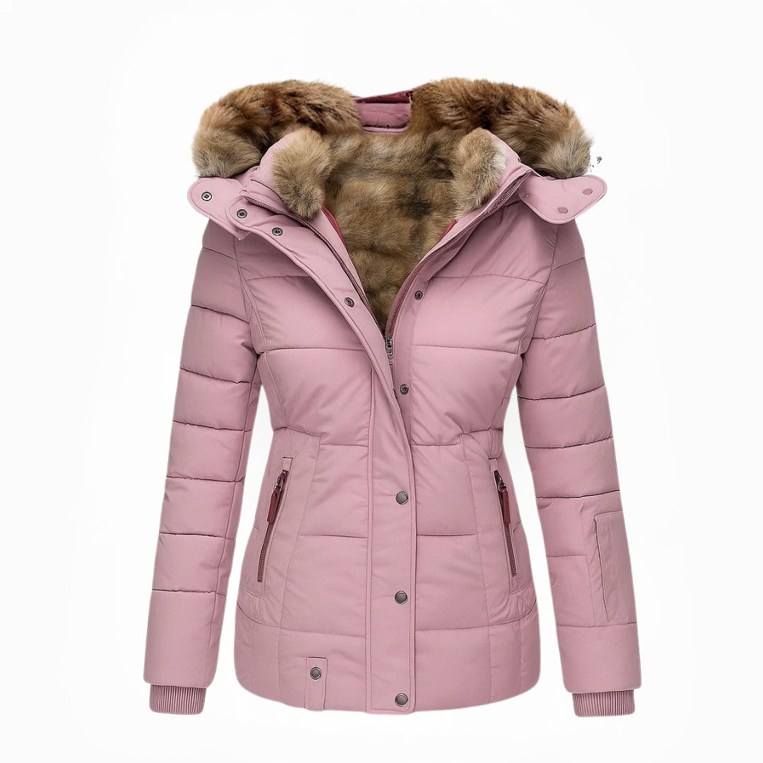 Mia | Elegant Fitted Faux Fur Winter Coat for Women 7