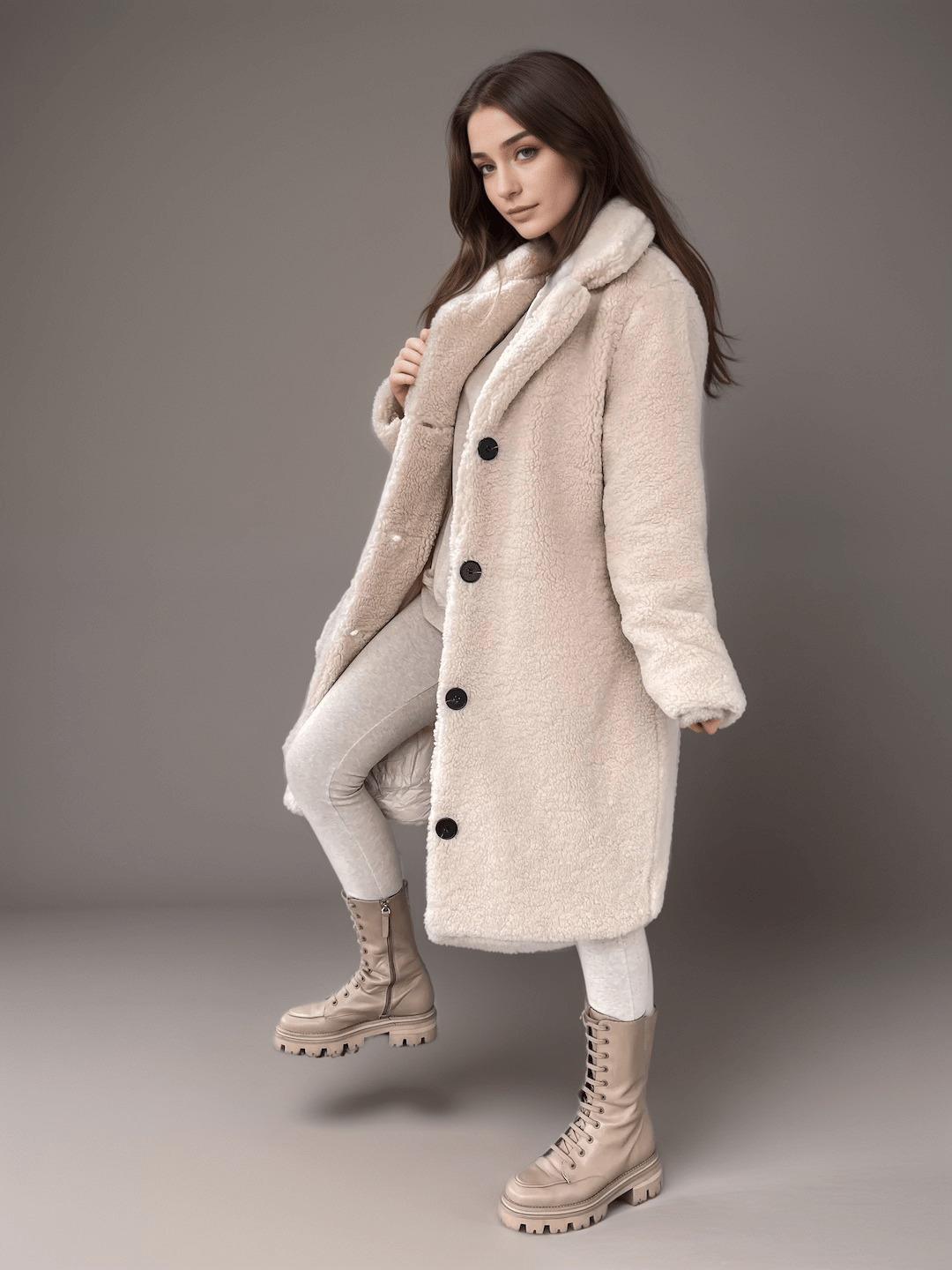 Oversized Teddy Coat | Faux Shearling Winter Jacket 0
