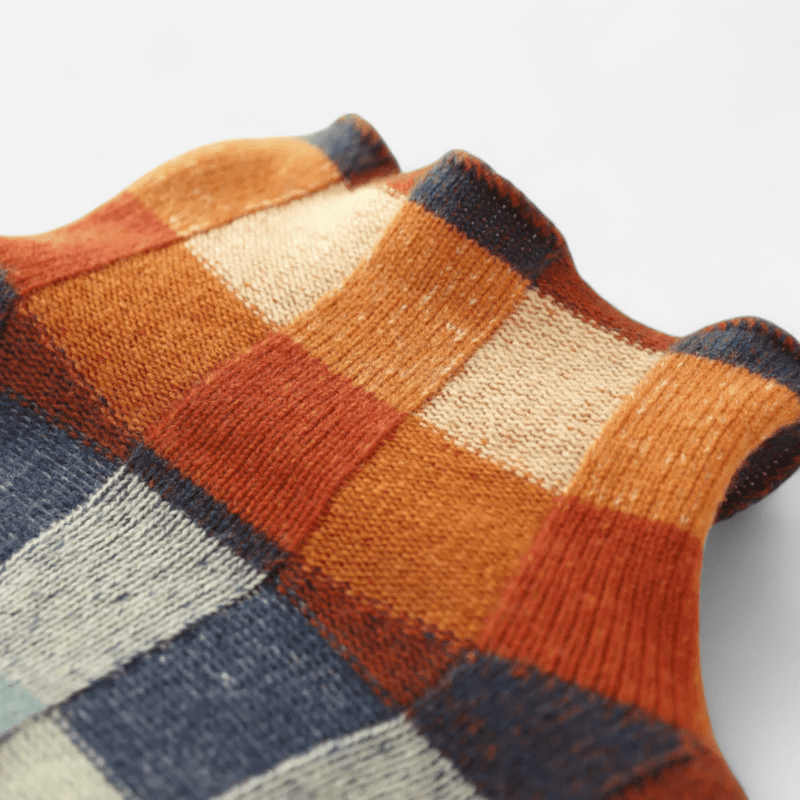 Sanne | Elegant Cashmere Patchwork Turtleneck Sweater 5