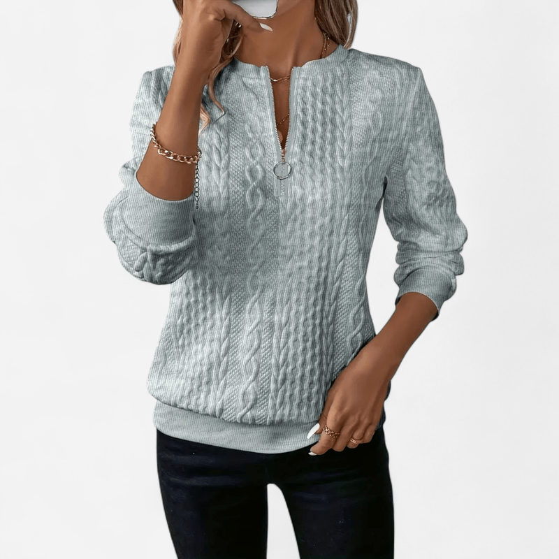 Sara | Elegant Knitted Jumper with Zipper 4