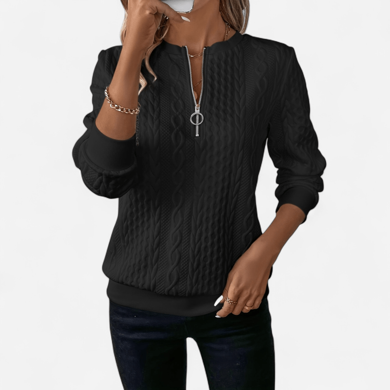 Sara | Elegant Knitted Jumper with Zipper 8