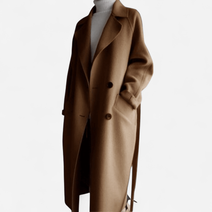 Sophia | Long Black Wool Coat for Women 2