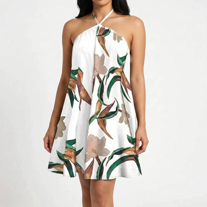 Tropivelle - Halter Neck Backless Mini Dress