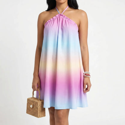 Tropivelle - Halter Neck Backless Mini Dress