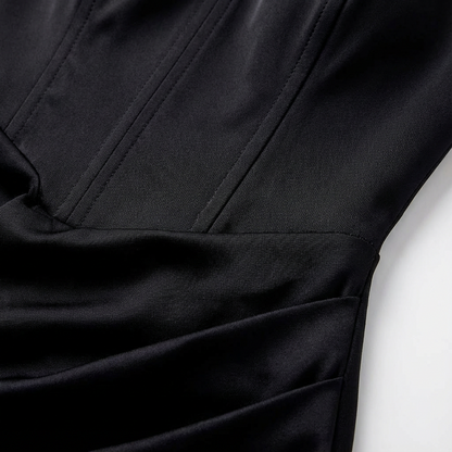Valeria | Women's Maxi Dress with Strapless Neckline and Draping | Elegant