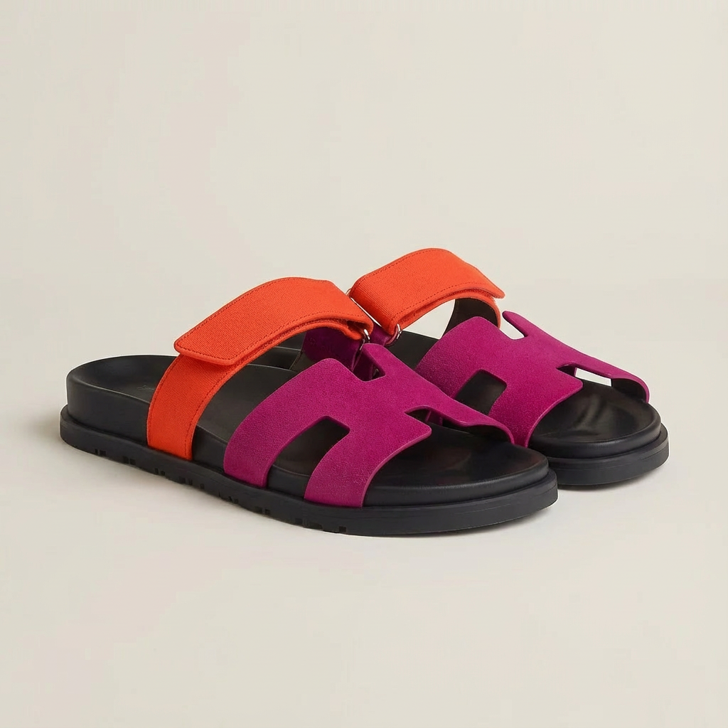 Valeria | Women's Slide Sandals with Adjustable Strap and Cutout Design | Minimalist