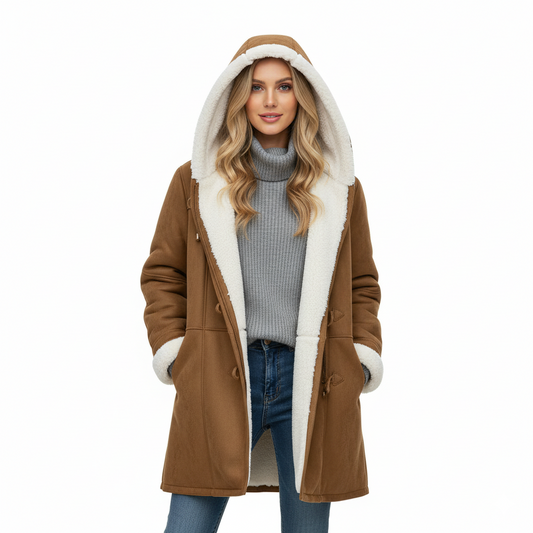 Warm Hooded Coat | Women's Mid-Length Winter Coats 0