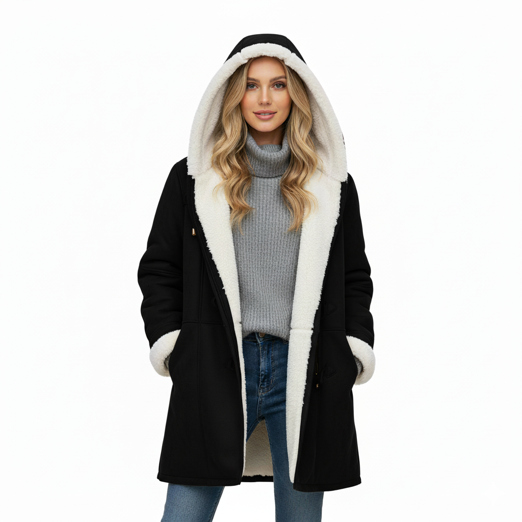 Warm Hooded Coat | Women's Mid-Length Winter Coats 1